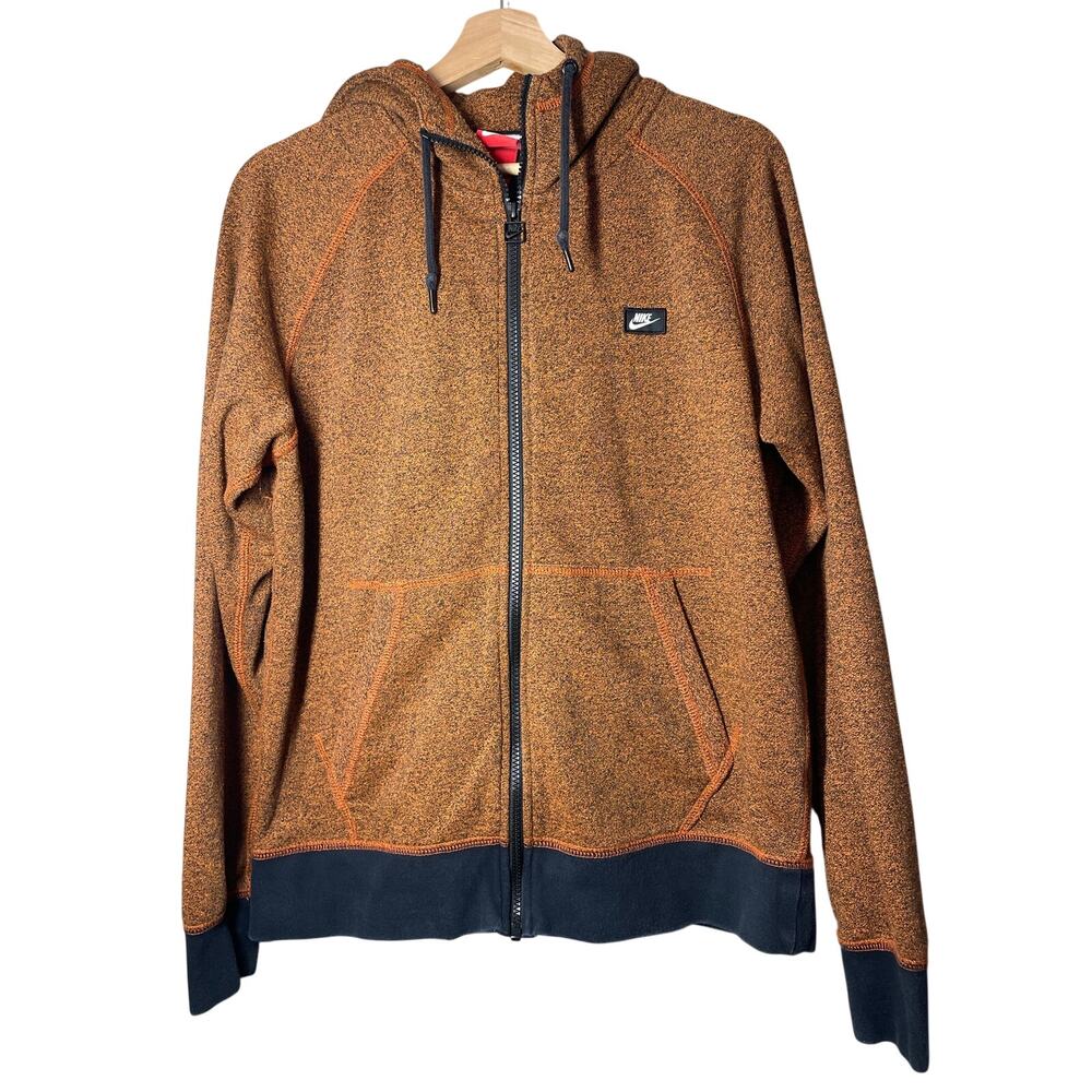 Nike Full Zip Hoodie Orange Size Medium Mens